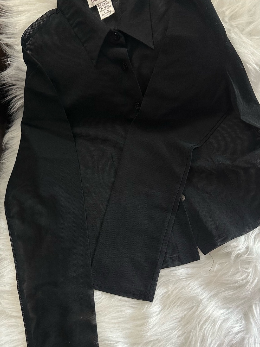 Women's Black Button-Front Blazer Jacket
